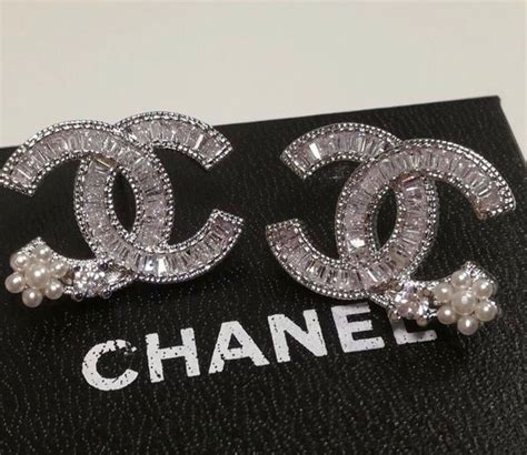 chanel earrings cc logo studs|authentic Chanel stud earrings.